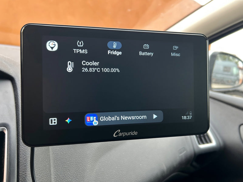 Cooler monitored on Android Auto