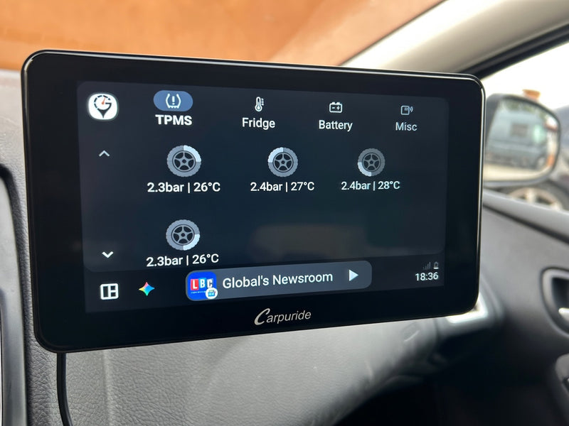 4 tpms on Android Auto in grid view